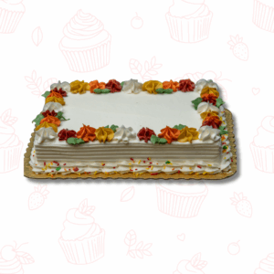 The Blooming Quarter-Sheet Cake - Vanilla Flower Cake 1/4